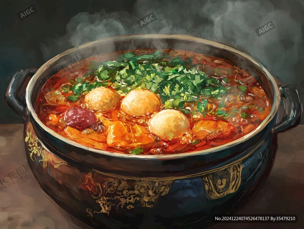 豆泡儿汤插画