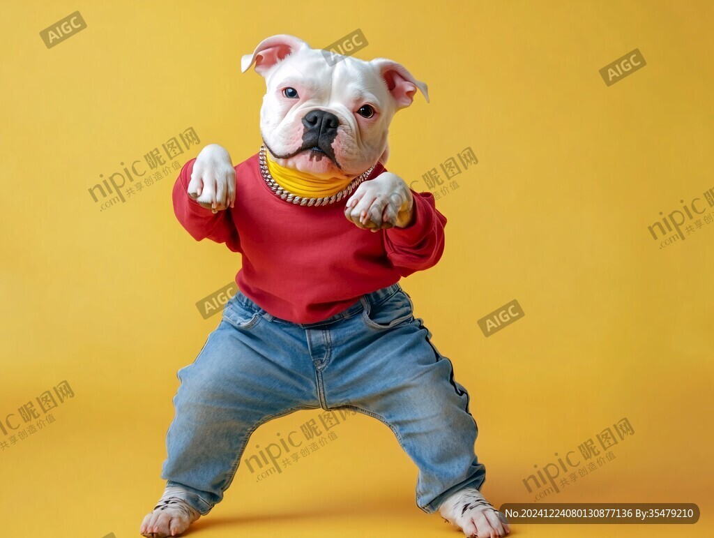穿衣服的宠物狗