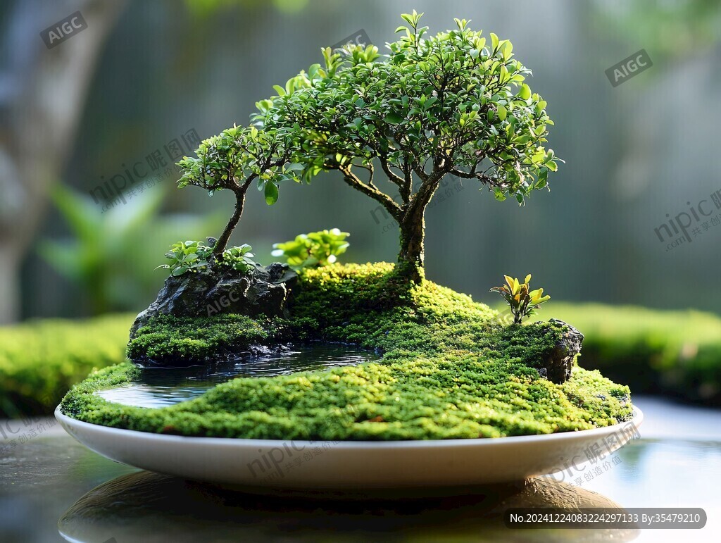 盆景青苔