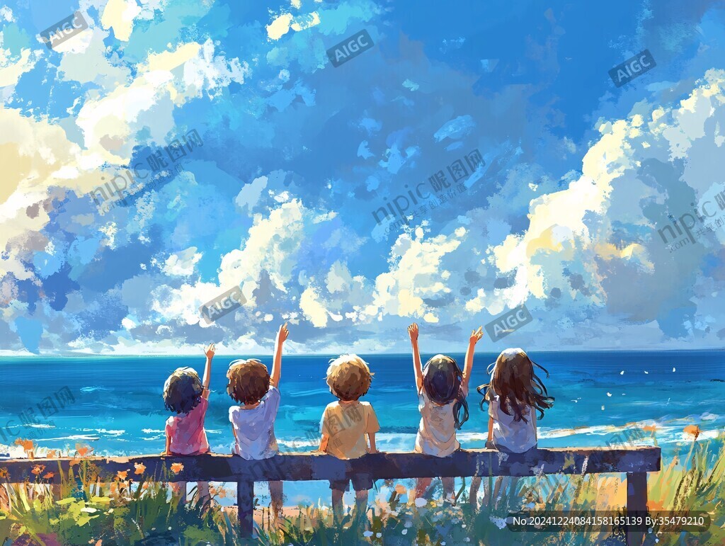 海边的小朋友