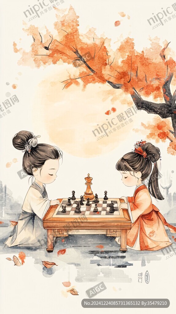 下棋人物造型