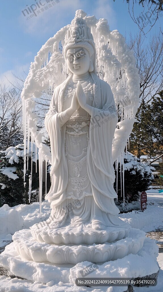 白雪塑像