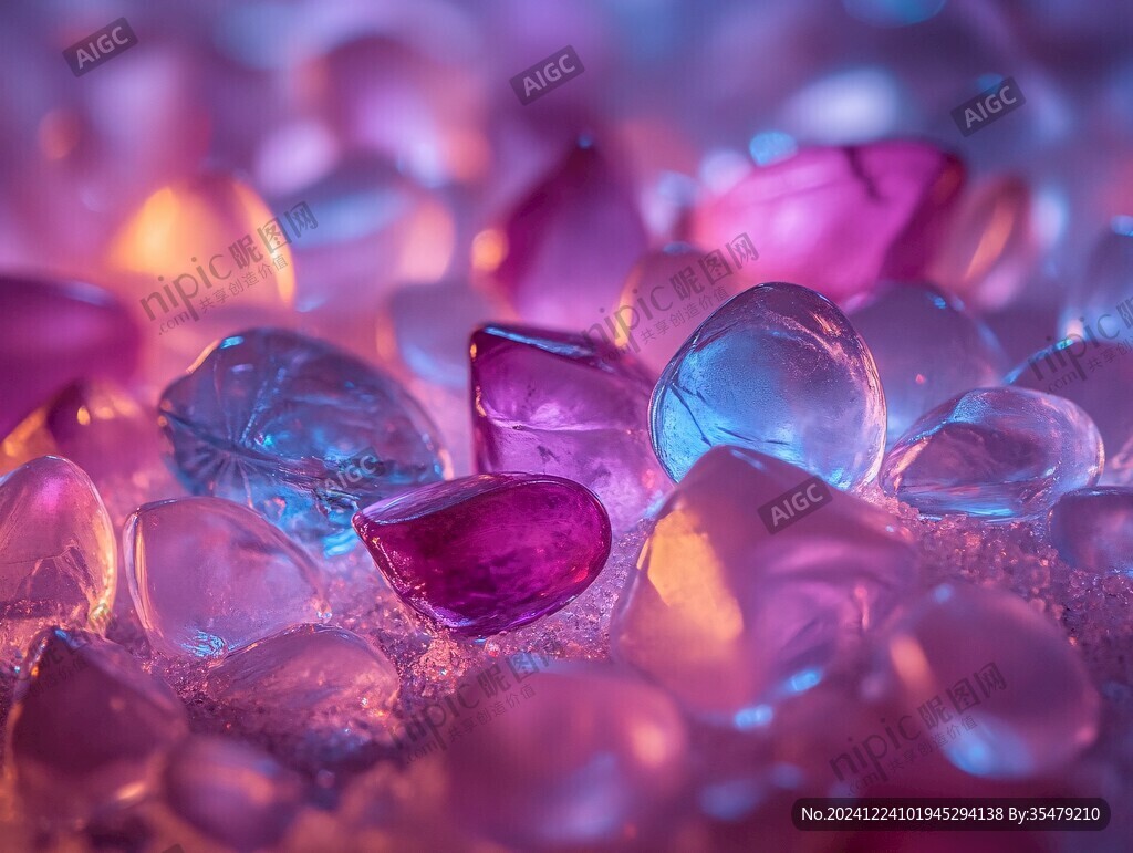 梦幻彩色玻璃晶体状