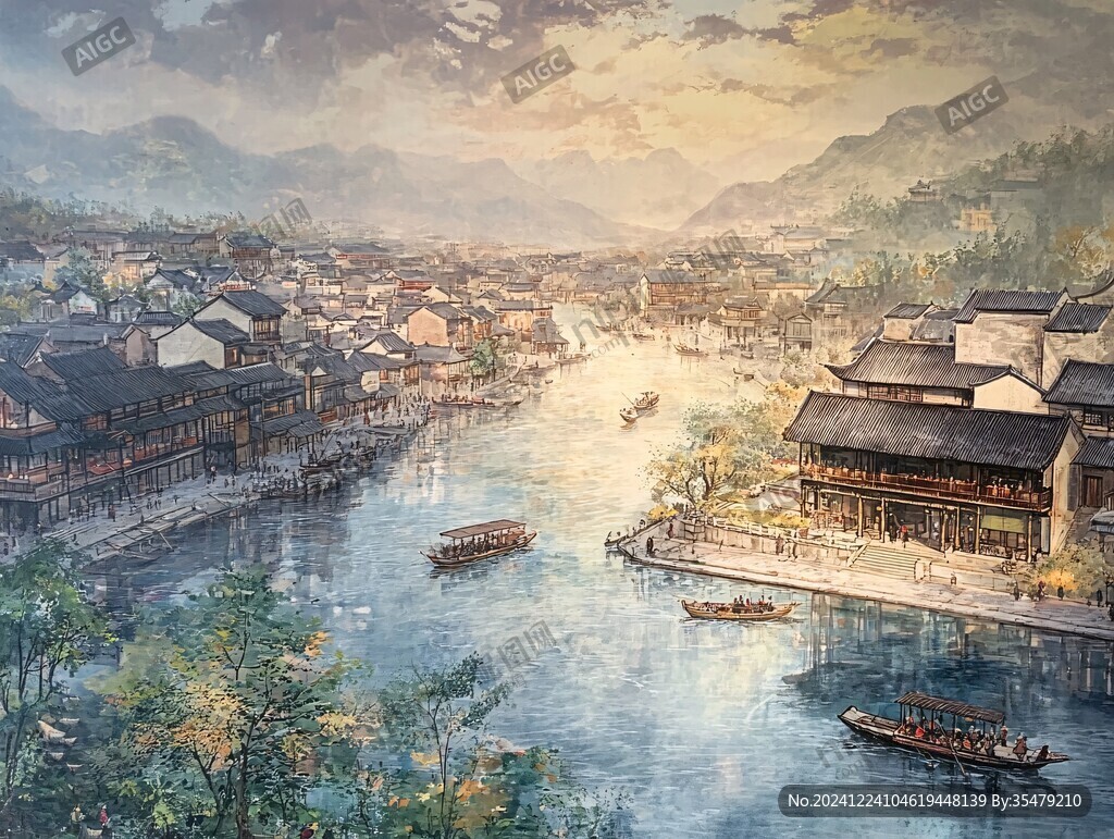 巨幅乌镇风光