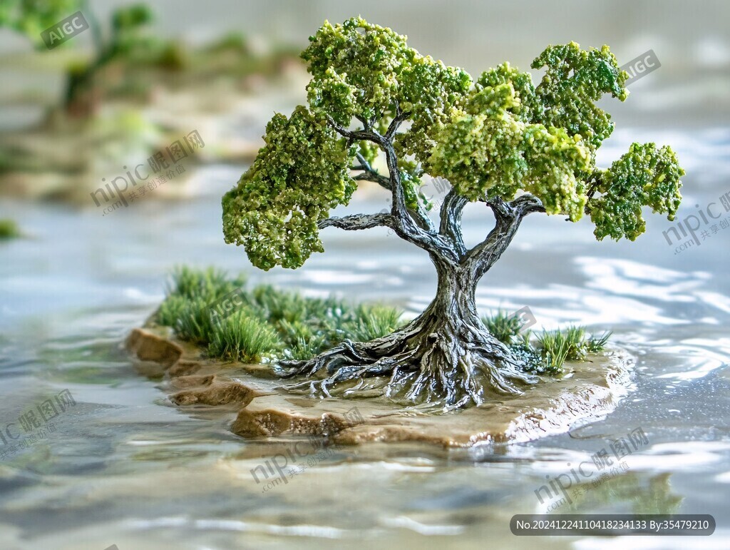 生长在水里的树