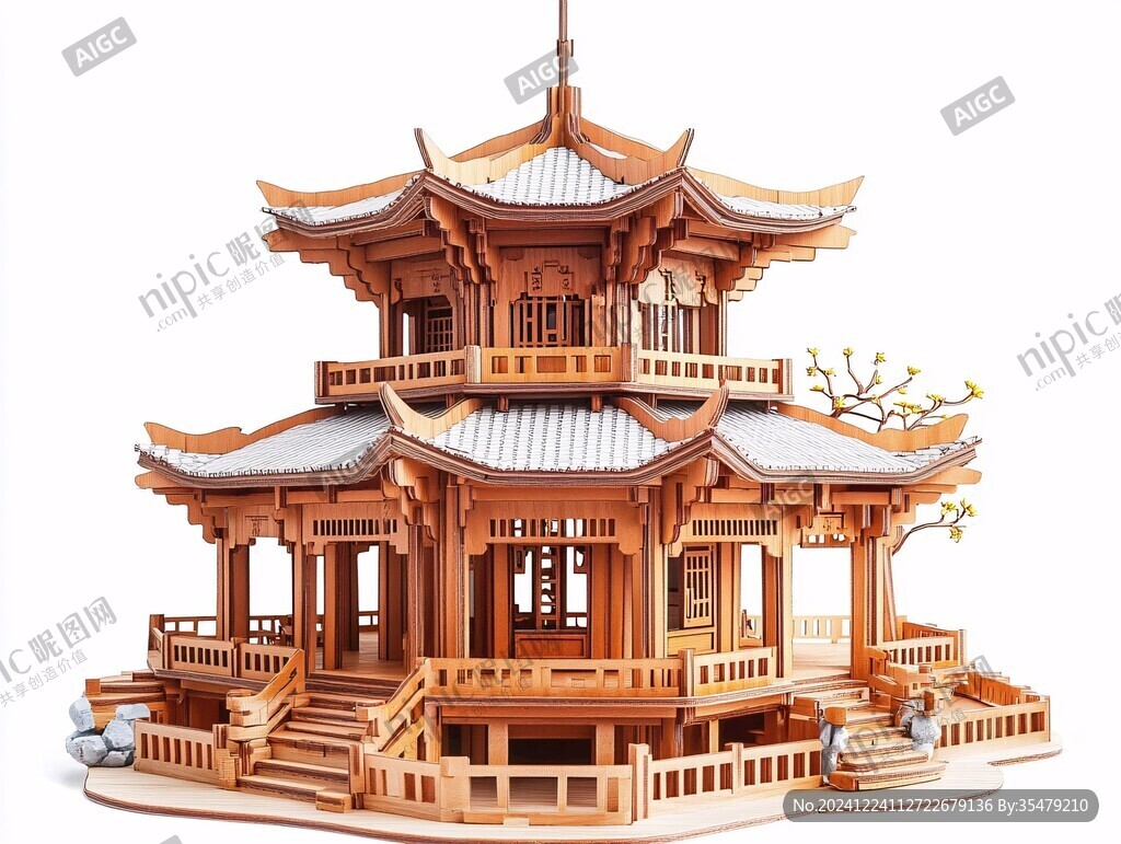 实木亭台楼阁