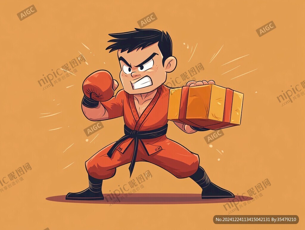 卡通武术人物
