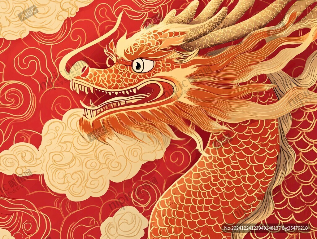 龙年包装插画