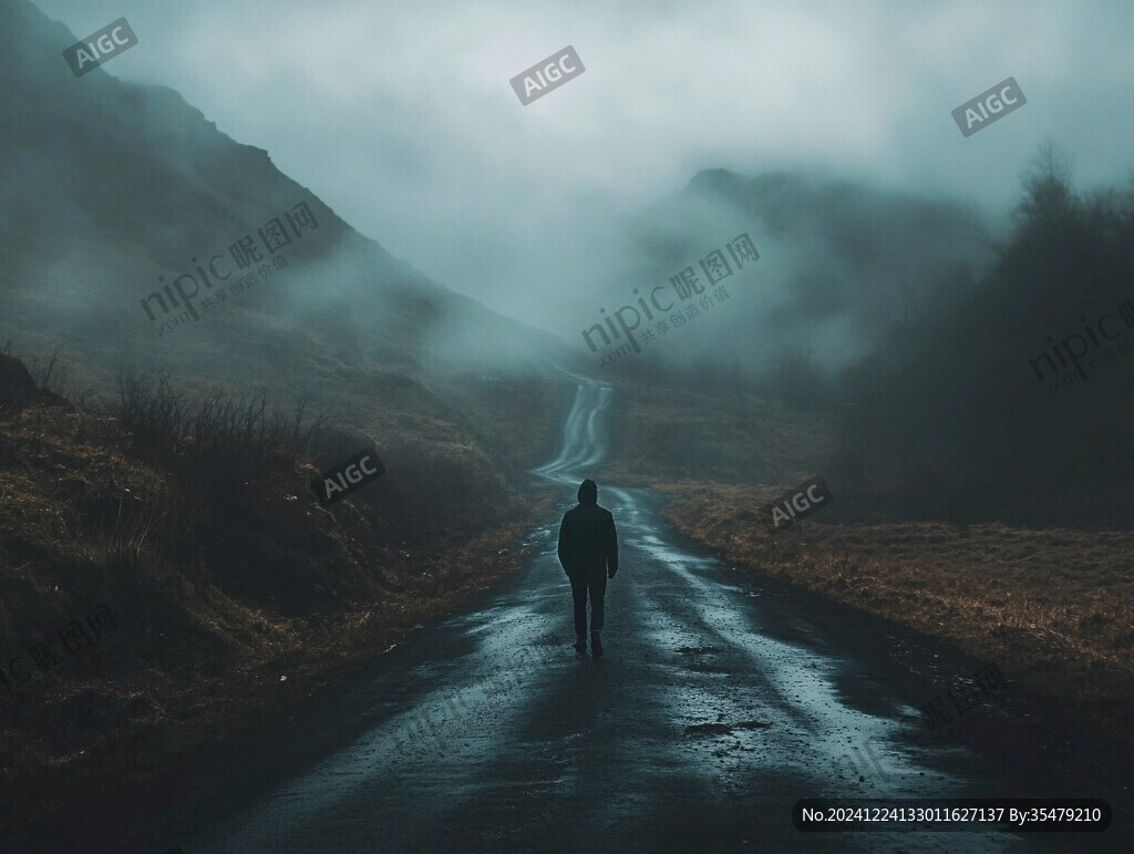 人在孤独的路上