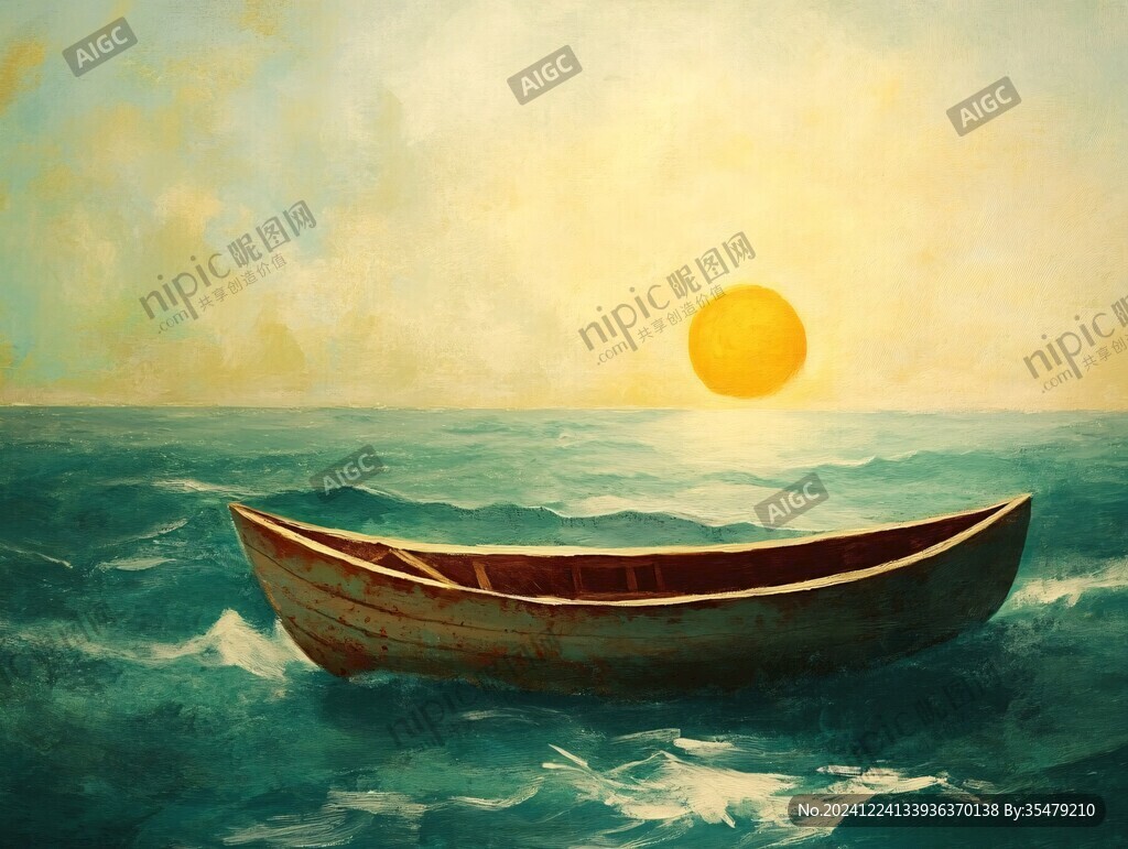 孤舟插画