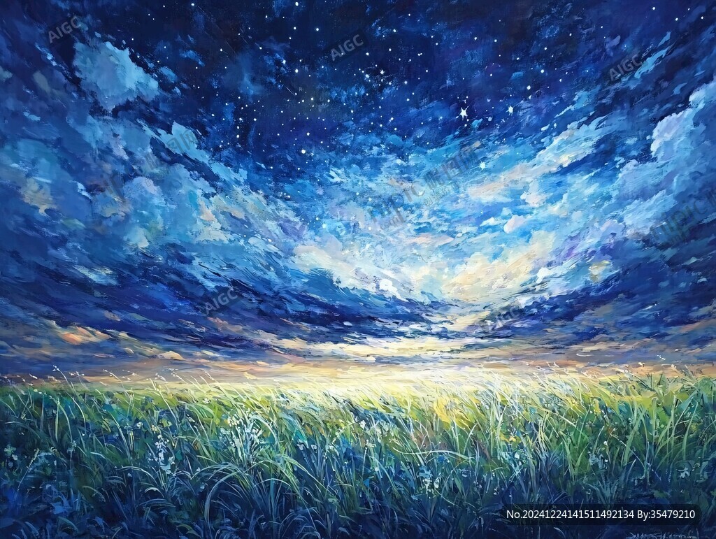梦幻夜晚立体画