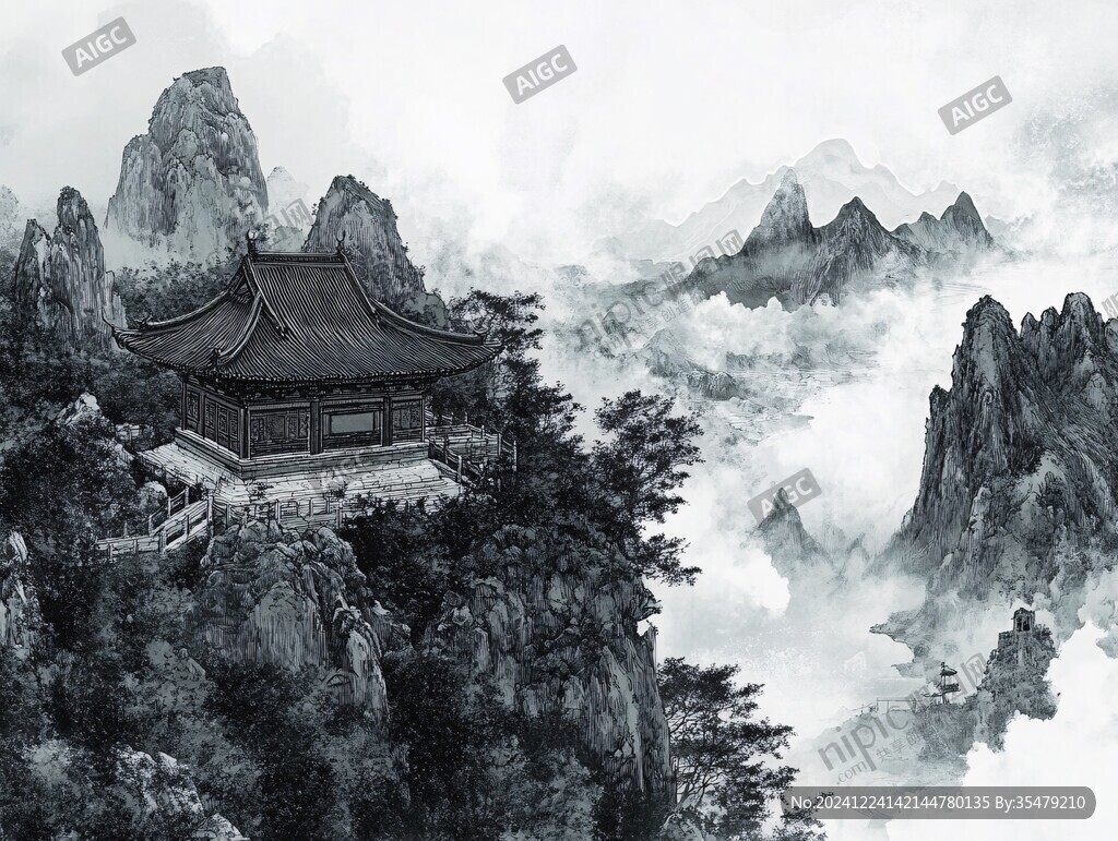 武当山水墨画