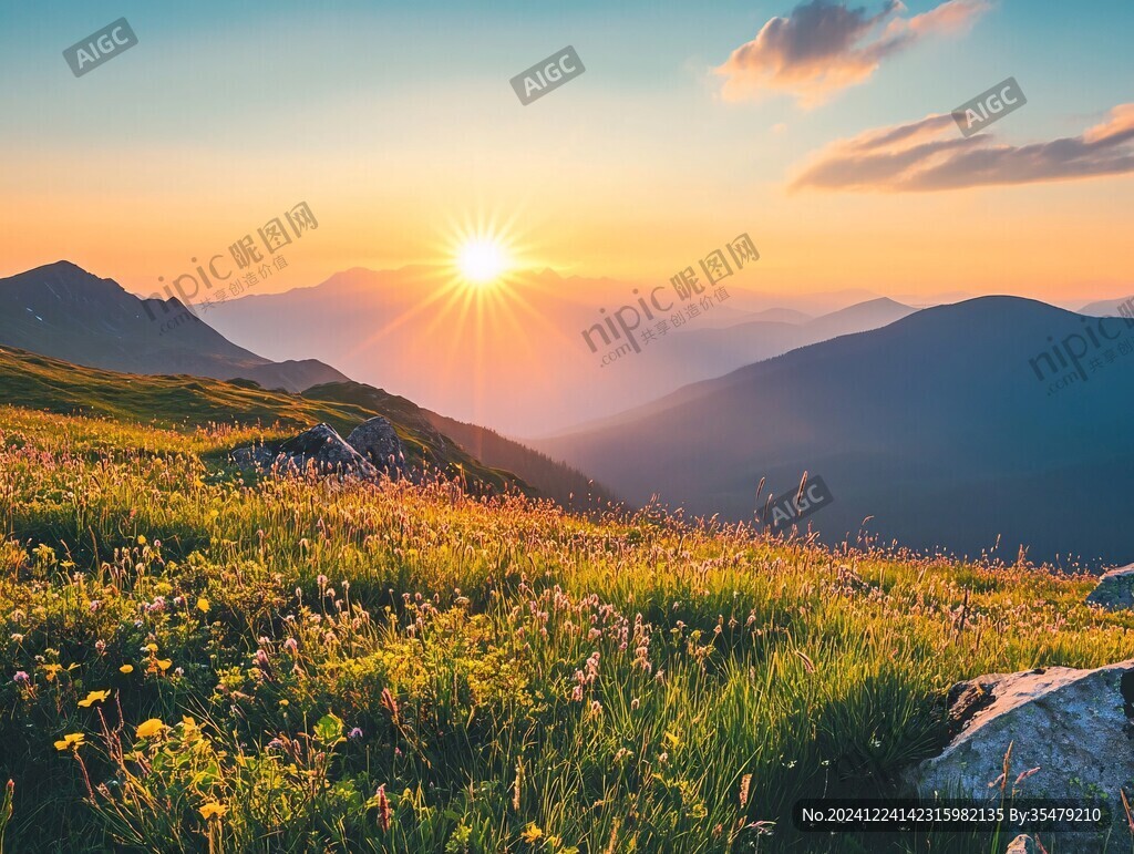 高山草甸日出