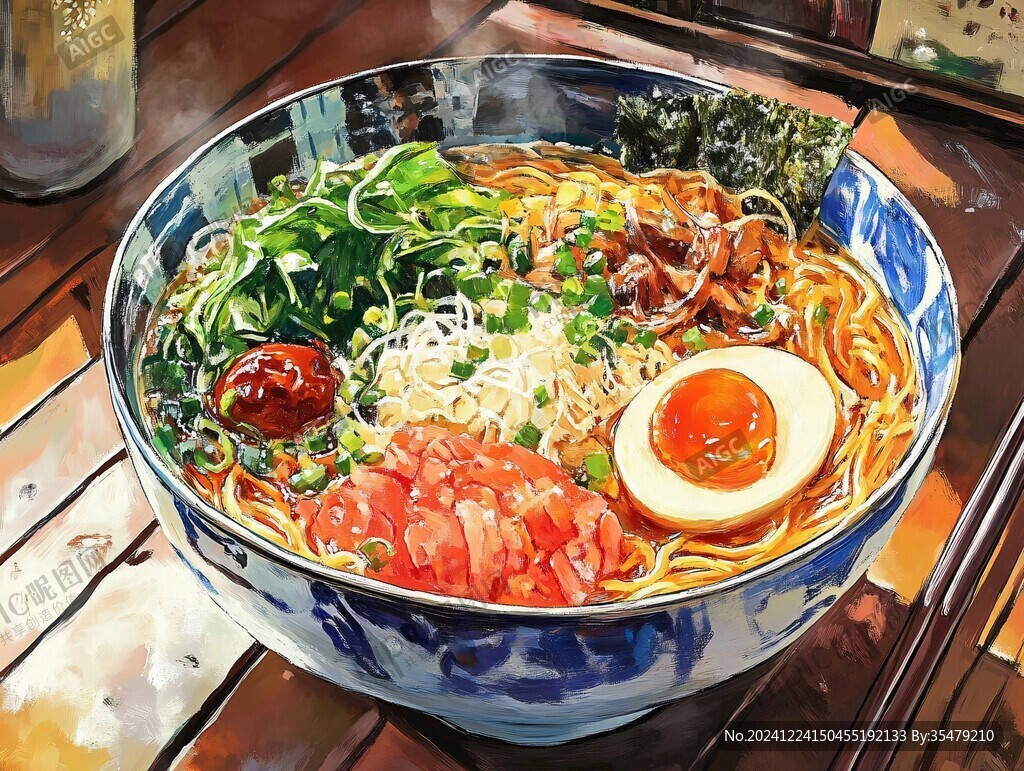 拉面插画