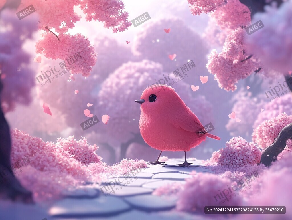 小鸟与樱花