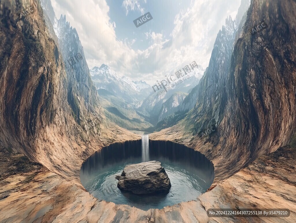 3d渲染山水画