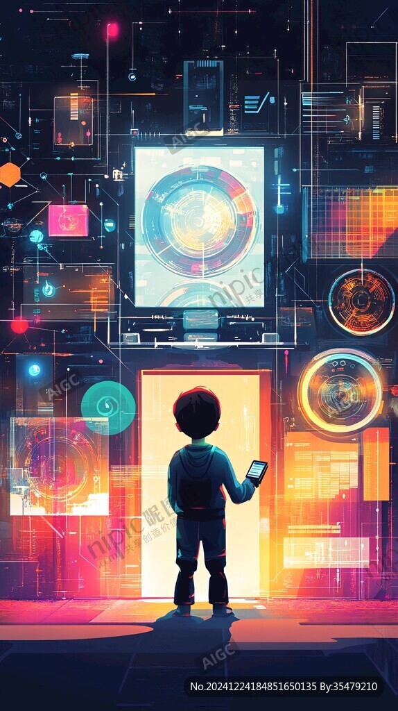 科技感插画