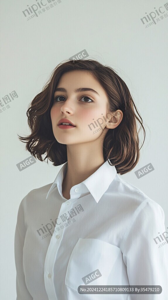 衬衫知性美女