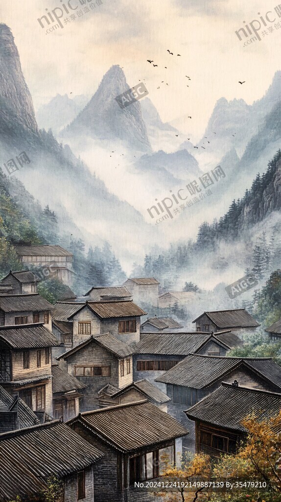 古风场景装饰画
