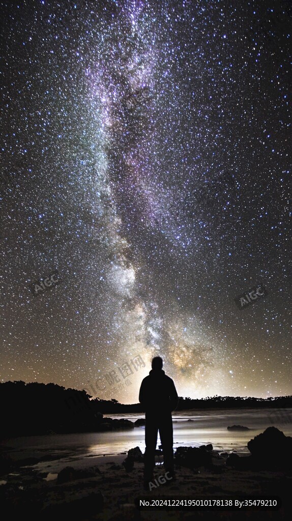 星辰大海男孩背影