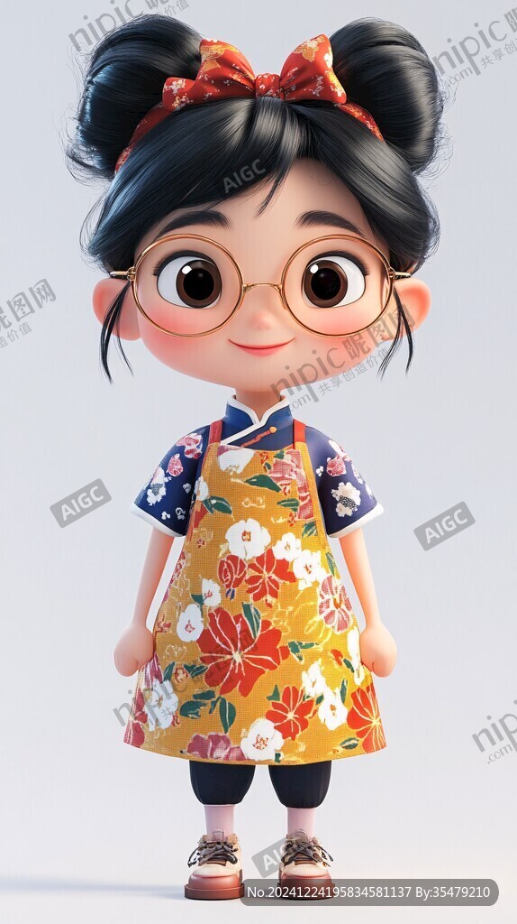 小女孩儿插