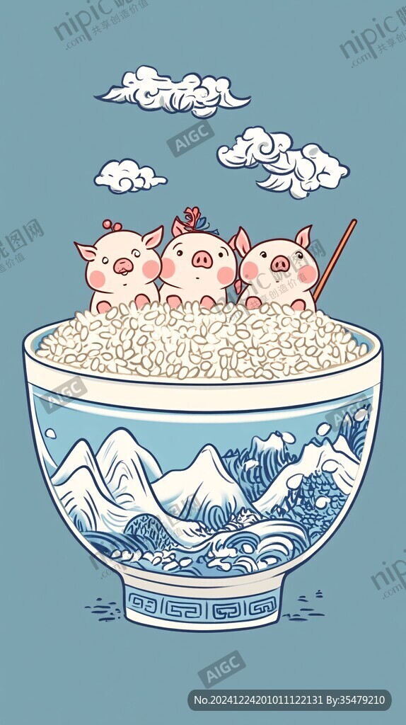 喇嘛粥插画