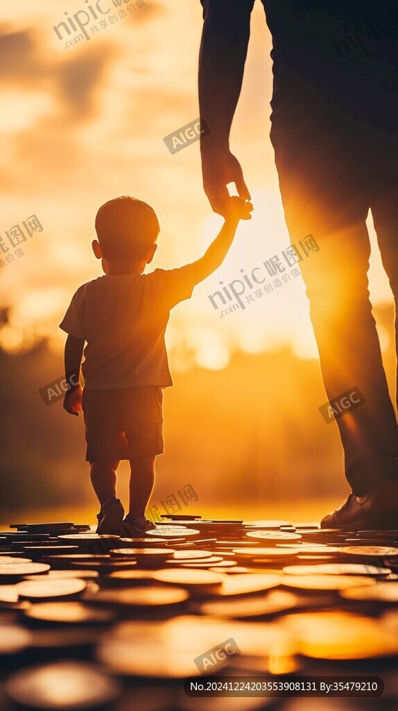 母婴光影背景图