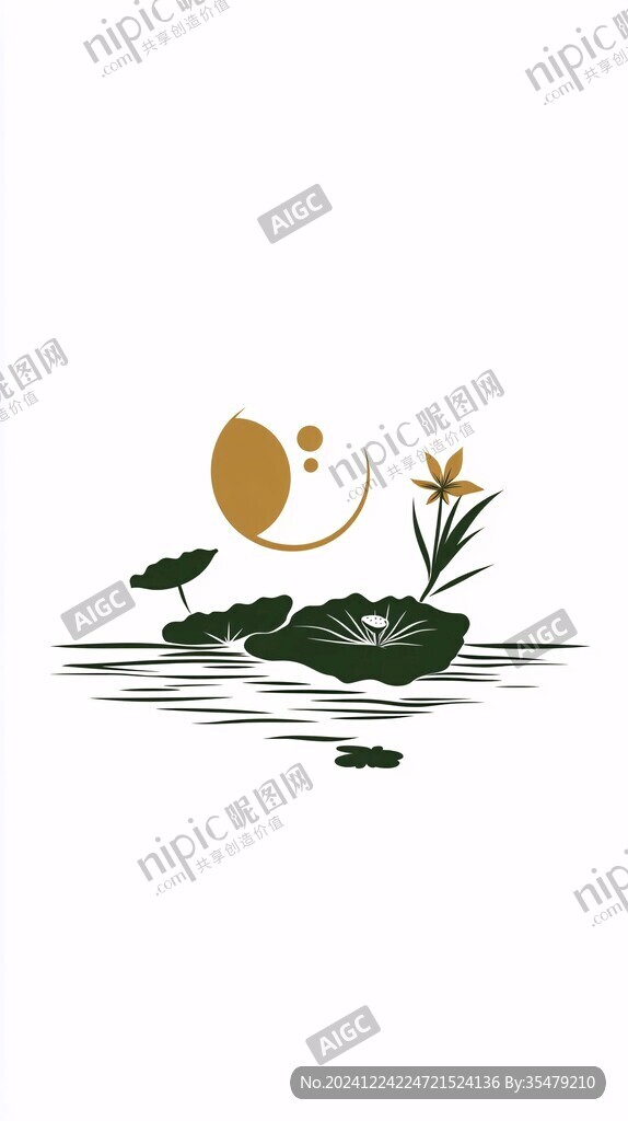 禅意荷花logo