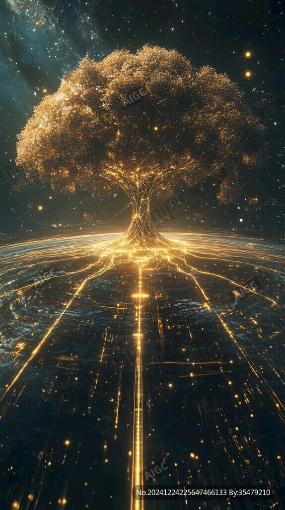 神秘梦幻的大树