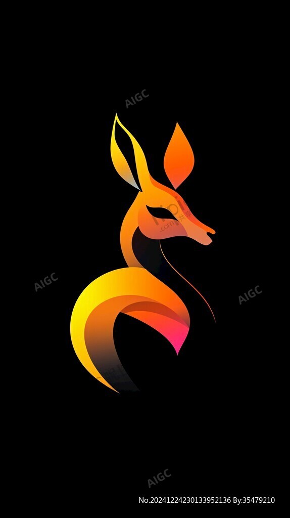 狐狸渐变logo
