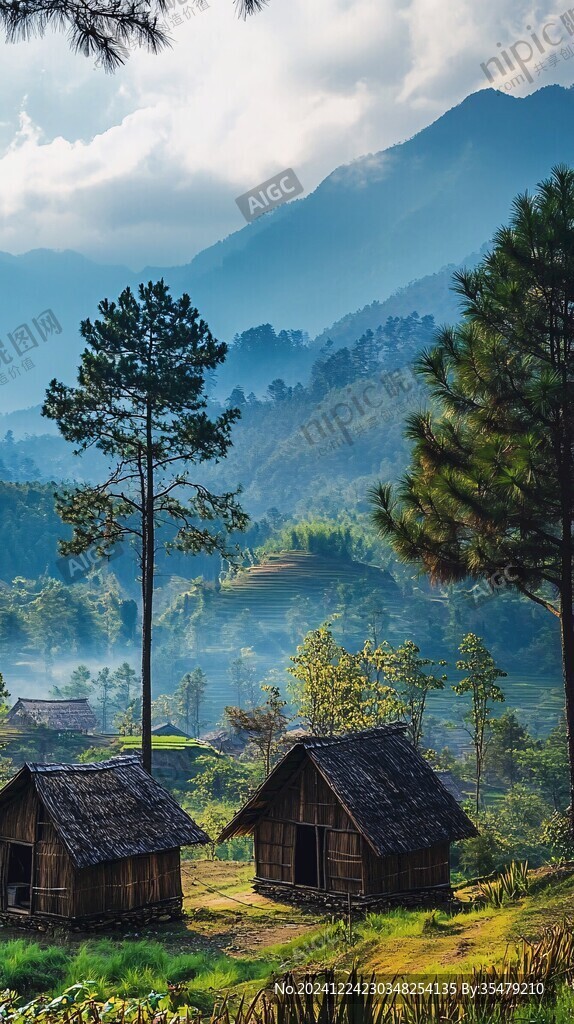 唯美大山深处有人家
