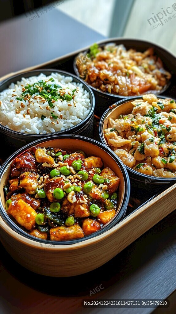 饭盒双拼饭卤味拼盘