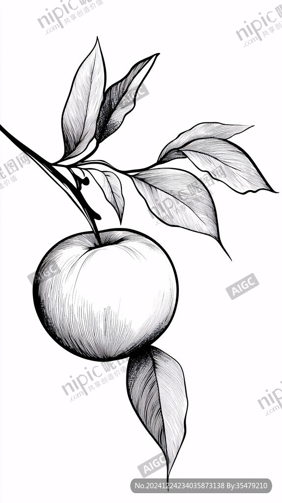 水蜜桃线稿
