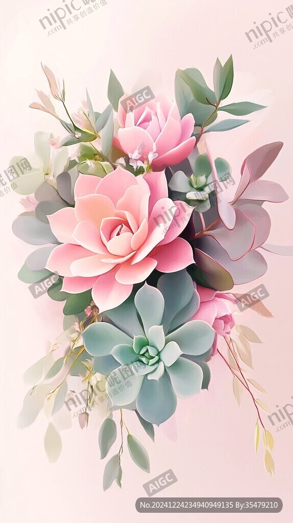3d立体唯美花卉