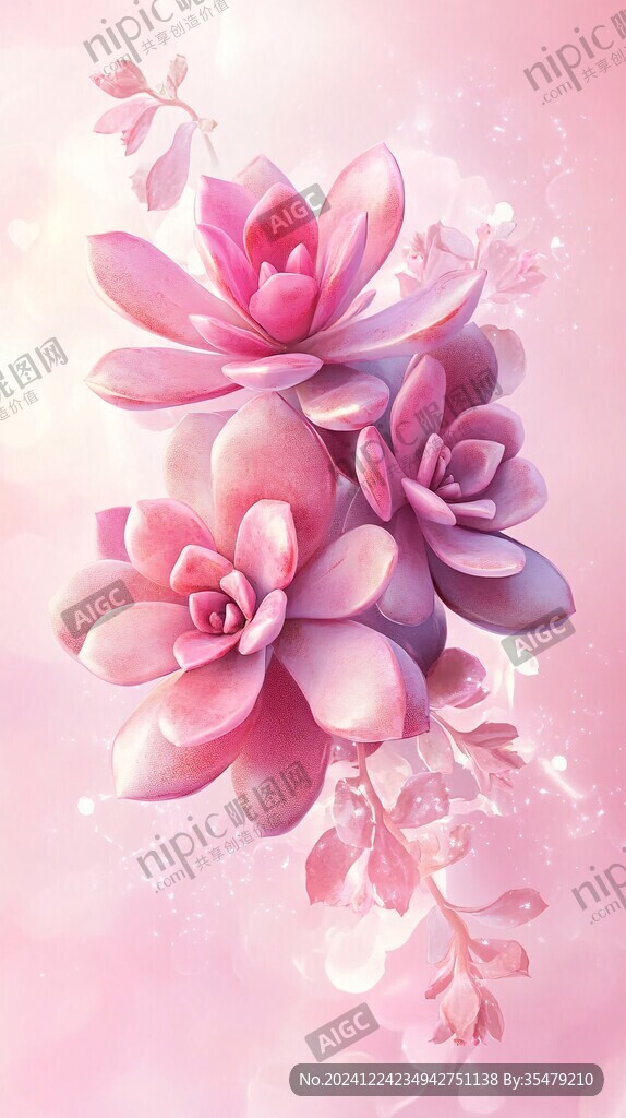 3d立体唯美花卉