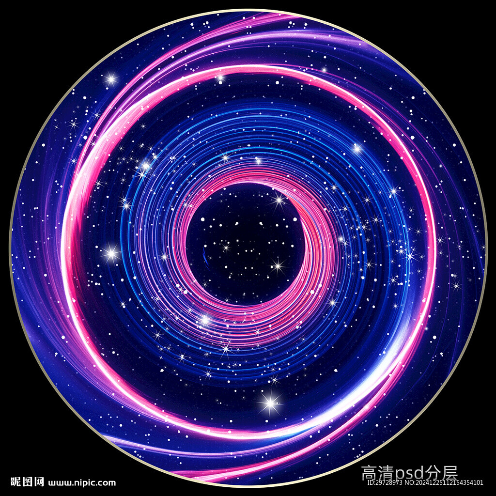 圆形星空装饰画