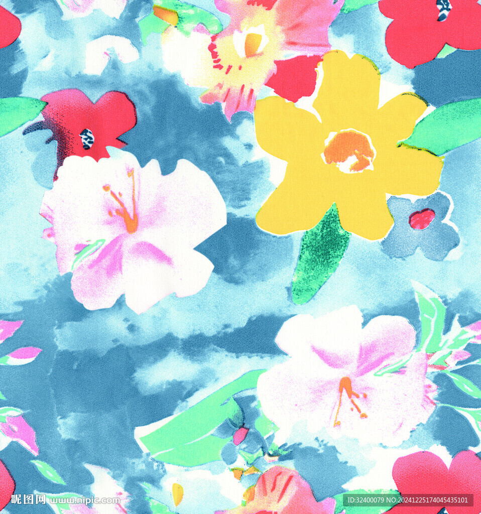 水彩花