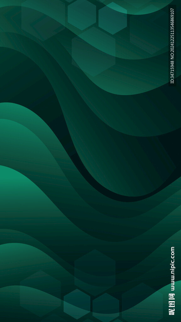 暗绿色波浪矢量背景