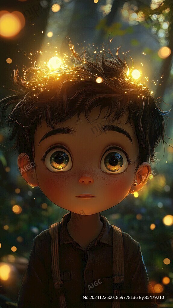 插画阳光男孩