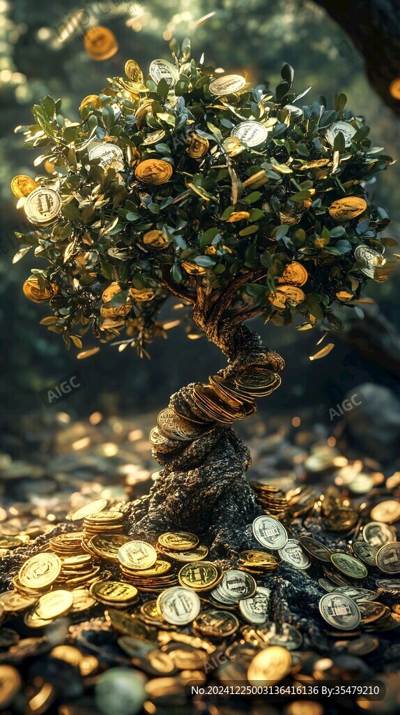 摇钱树素材