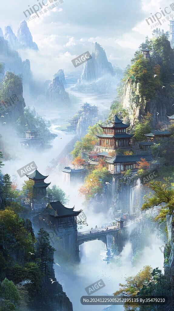 古风山水场景