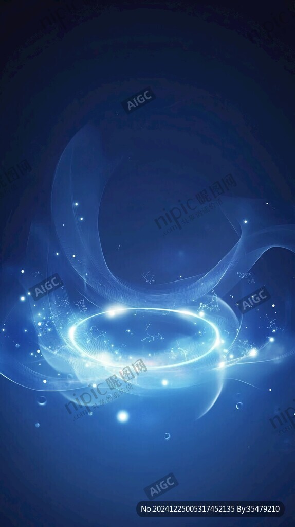 蓝色弯曲唯美科技
