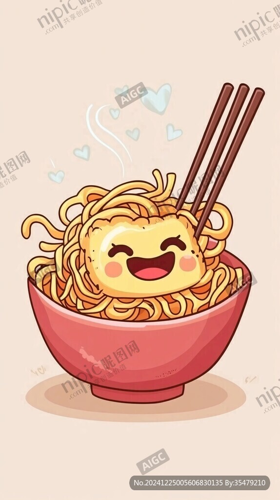 热干面插画