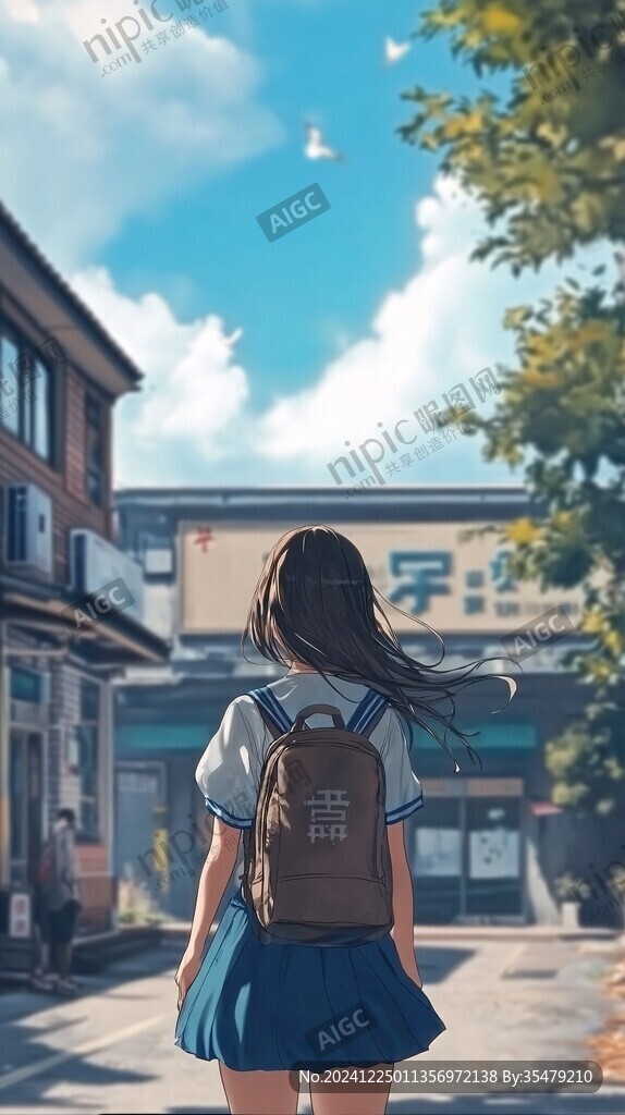 青春校园插画