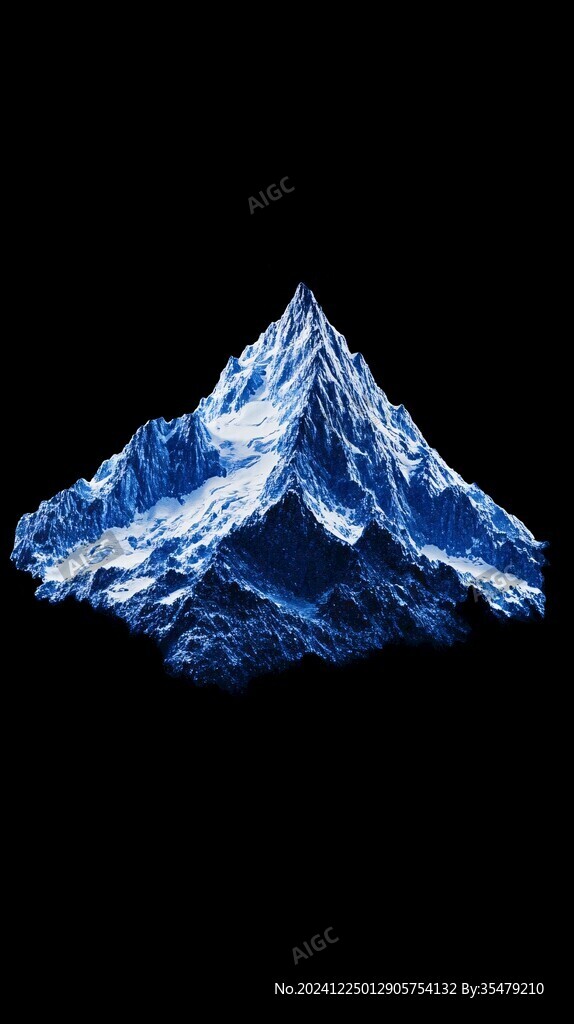 黑色质感山