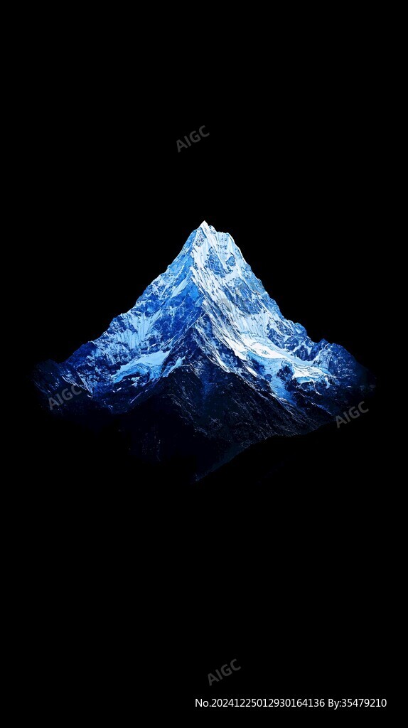 黑色质感山