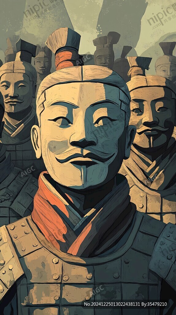 兵马俑插画