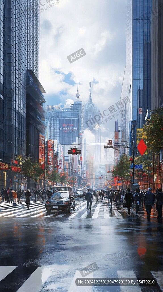 建筑街道效果图