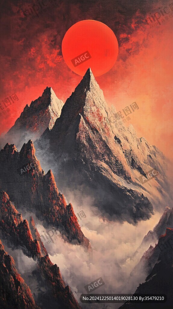 旭日东升画