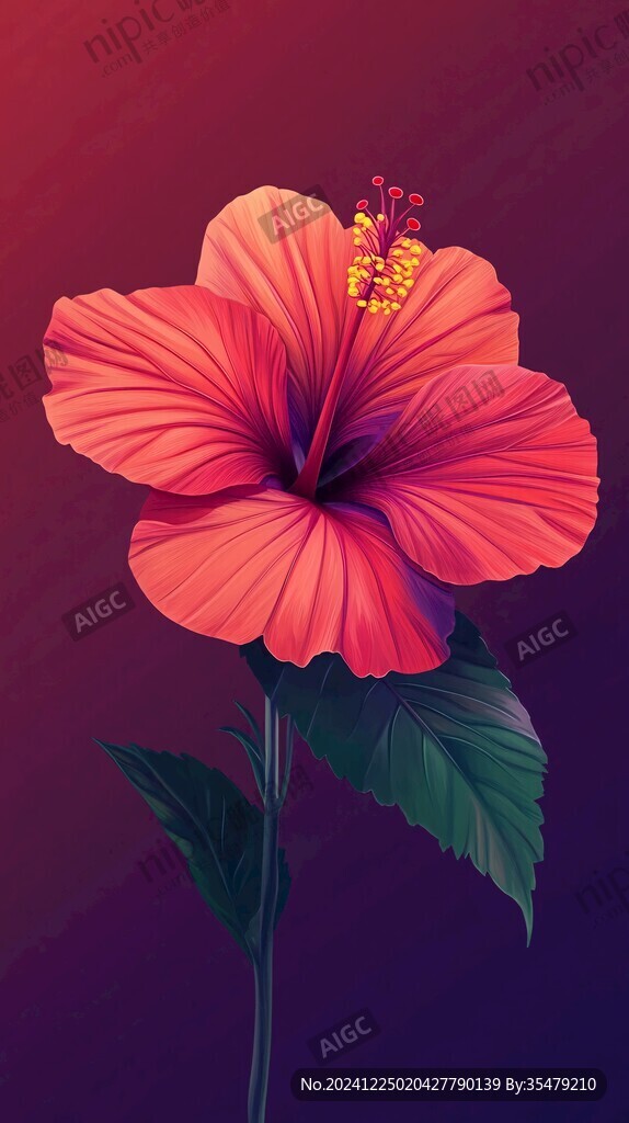 扶桑花插画
